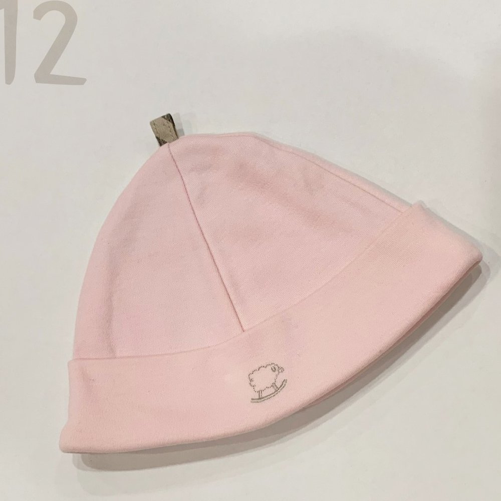Burberry Pink Rocking Sheep Hat for Baby - Size 3M
